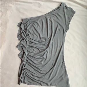 Lily Bleu off shoulder side ruffle top